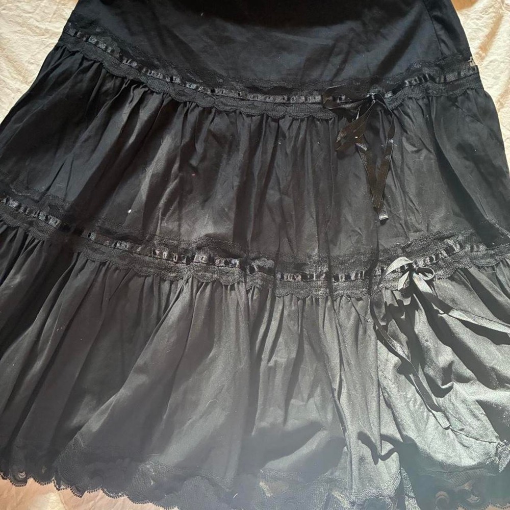 Bisou Bisou black lace skirt
